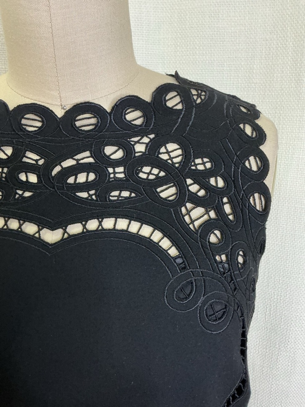 Ted Baker Black Lace Fit Flare Dress Size 3 Elegant Cocktail Party Mini Chic - Picture 3 of 10